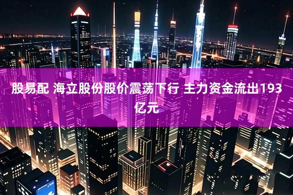 股易配 海立股份股价震荡下行 主力资金流出193亿元